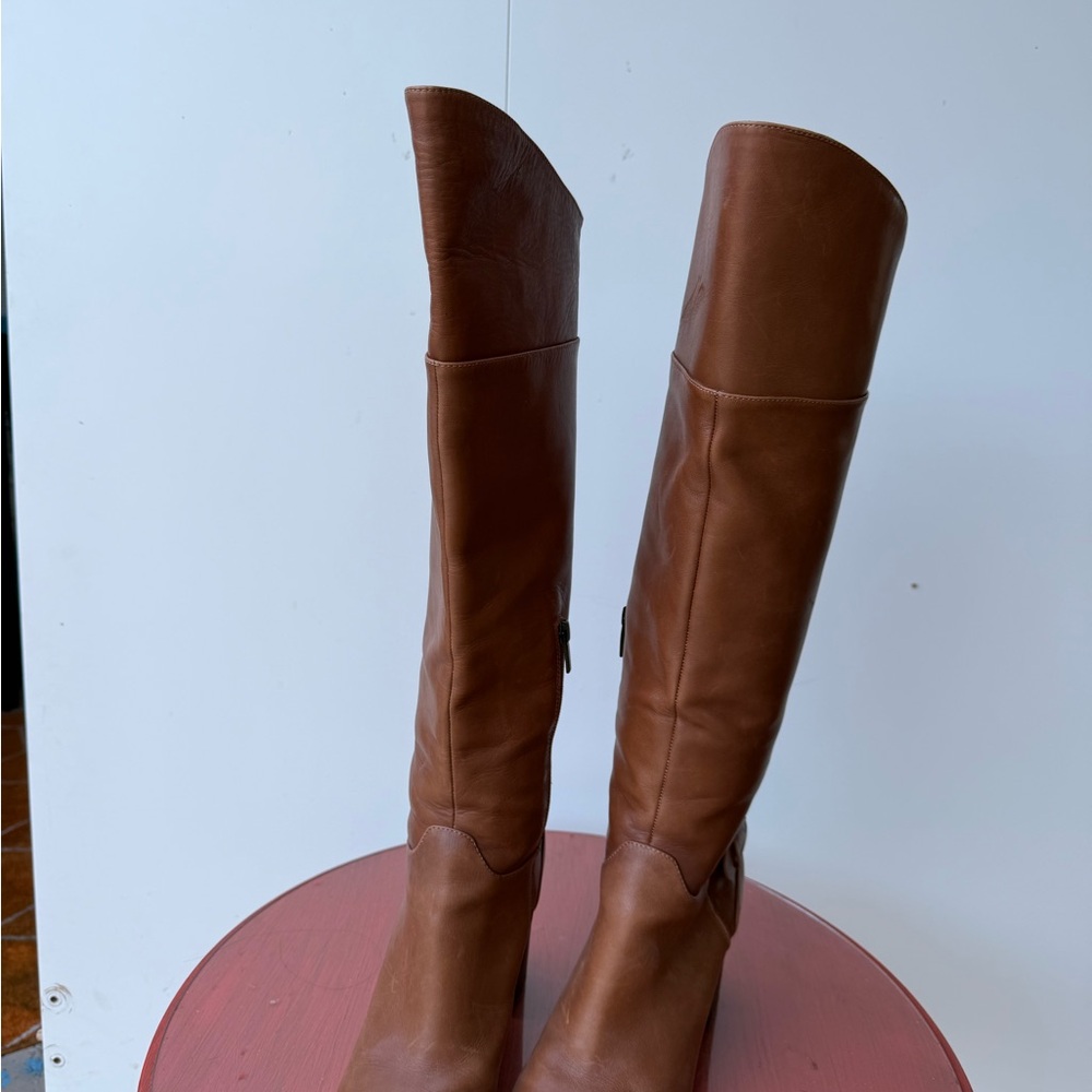 Vince  Camuto Brown Knee-High Leather Boots